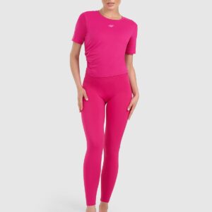 9981d2b7d6b8b1d33b7117831ee2fe5860112d21 4F Top do jogi i pilatesu szybkoschnący damski - różowy