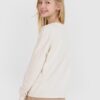 999ce07fba9f6a3869807839a2c8355d2493160f 4F Longsleeve oversize gładki dziewczęcy - beżowy 146 (10-11 lat)