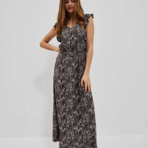 Sukienka maxi ciemnbrązowa