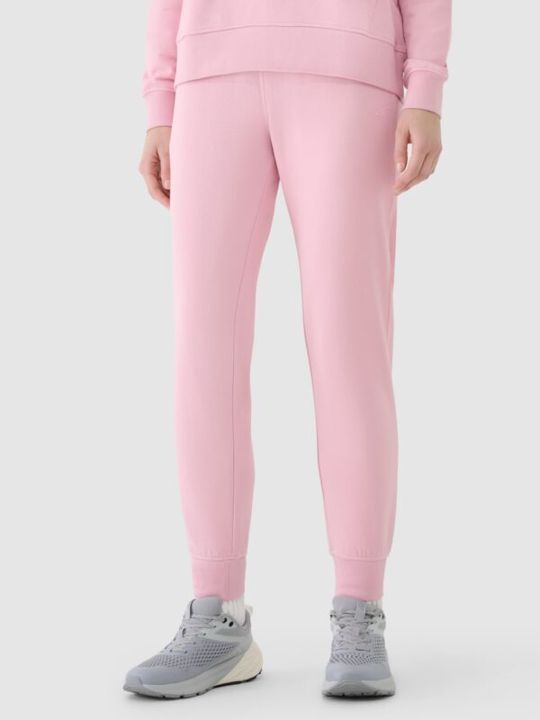 4F Spodnie dresowe joggery damskie - różowe