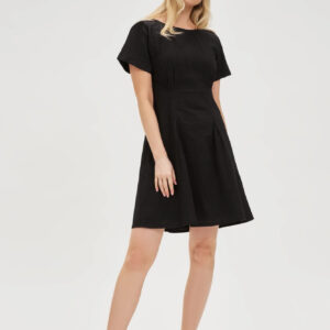 Bawełniana sukienka z odkrytymi plecami czarna