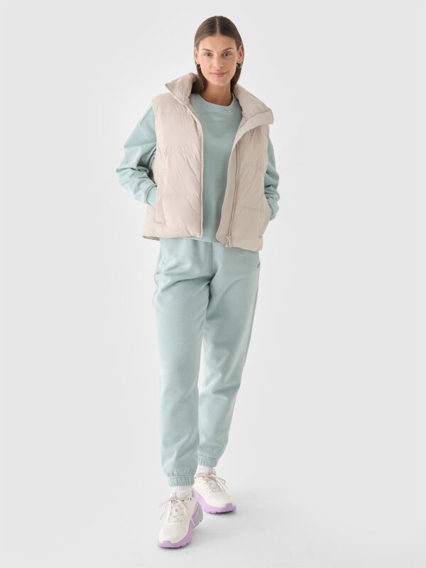 4F Bluza dresowa nierozpinana bez kaptura damska - turkusowa