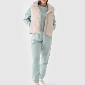 4F Bluza dresowa nierozpinana bez kaptura damska - turkusowa