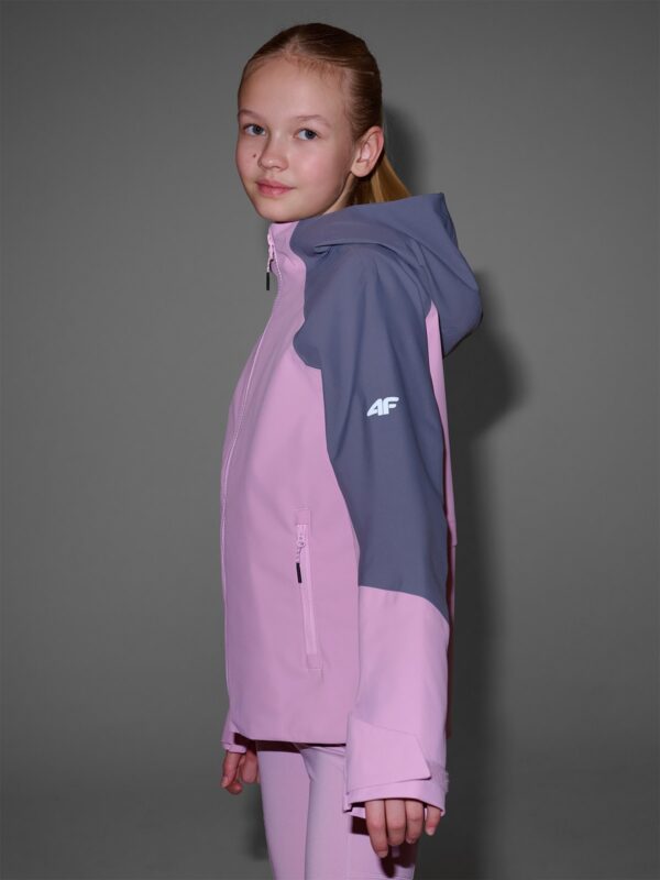 4F Kurtka trekkingowa membrana 5000 dziewczęca - różowa 140 (9-10 lat)