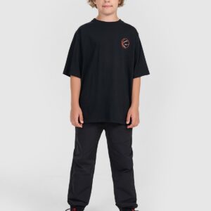 9ba7b0559a3e09c728804d3213f02bc4247459da 4F T-shirt oversize z nadrukiem chłopięcy - czarny 122 (6-7 lat)