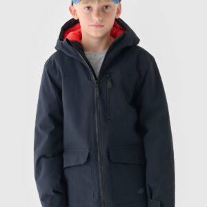 4F Kurtka przejściowa membrana 5000 chłopięca - czarna 122 (6-7 lat)