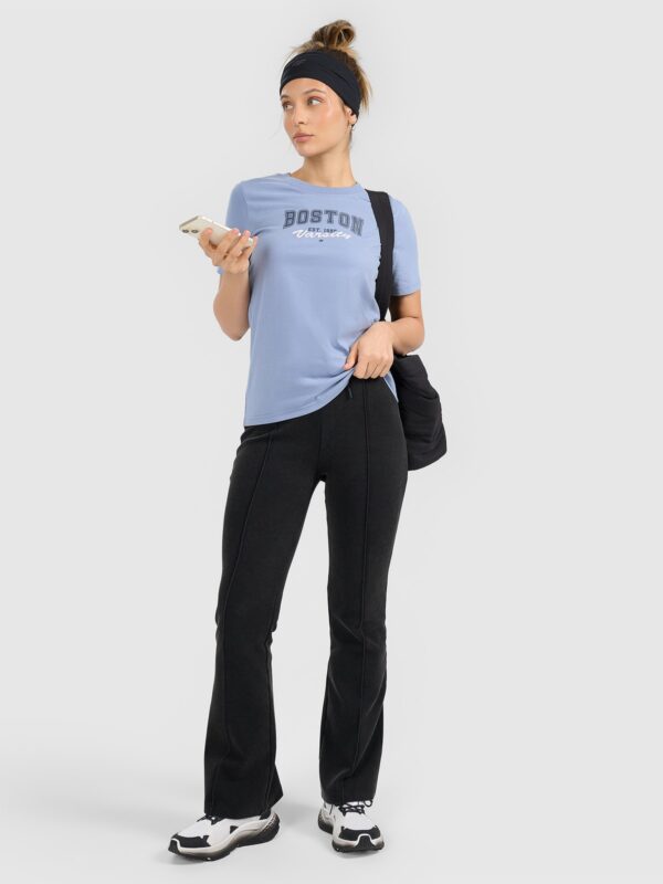 4F T-shirt regular z nadrukiem damski - niebieski