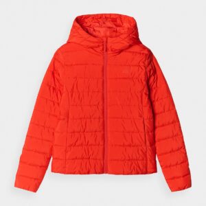 4F Kurtka puchowa z wypełnieniem z recyklingu damska - czerwona