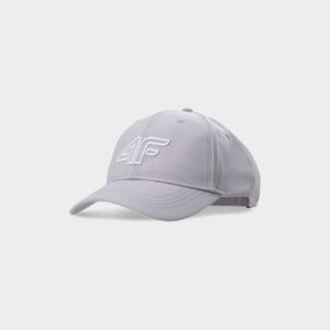 4F Czapka z daszkiem strapback uniseks - szara