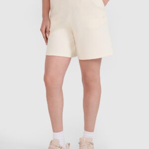 4F Spodenki dresowe ze strukturalnej dzianiny damskie - białe