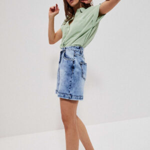 Szorty jeansowe high waist błękitne