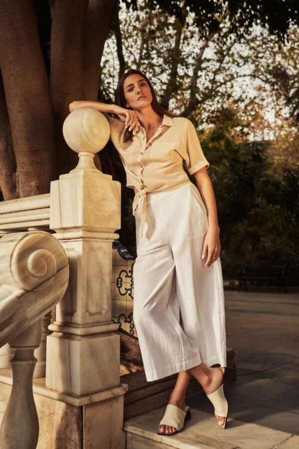 a052748222af7230f0599bf717ab88ada0a2eeb9 Bawełniane spodnie kuloty