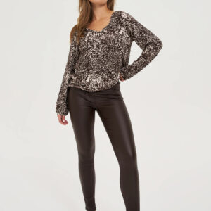 Woskowane spodnie brązowe