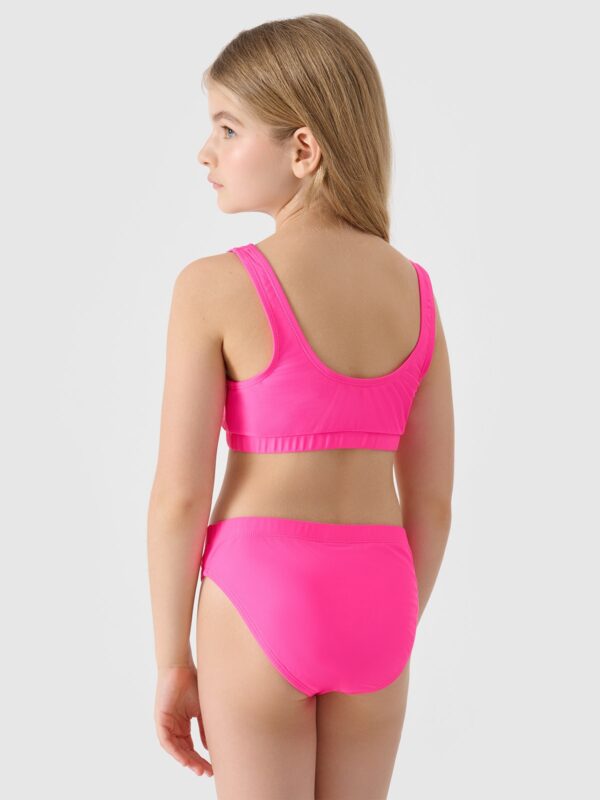 a09b9224019dd7509f22e65c729f0babbc0b68c1 4F Kostium kąpielowy dwuczęściowy dziewczęcy - różowy 122/128 (6-8 lat)