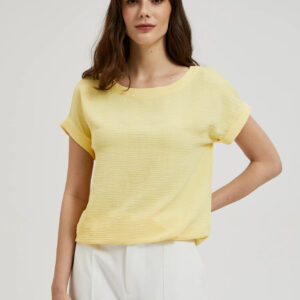 Koszula z krótkimi rękawami żółta