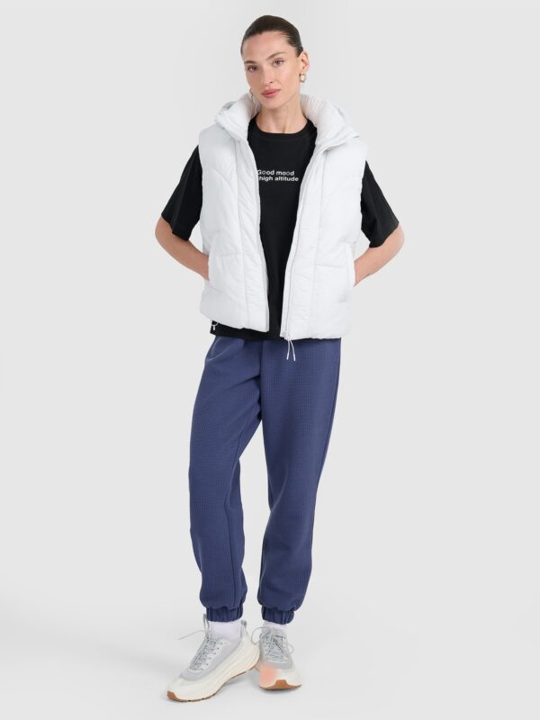 4F T-shirt oversize z nadrukiem damski - czarny