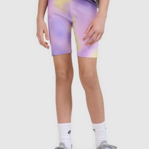 4F Legginsy kolarki dzianinowe dziewczęce - fioletowe 158 (12-13 lat)