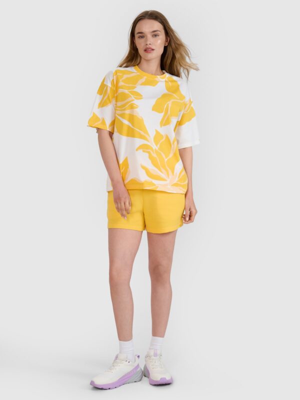 a1fd41d8b1cbae8d9a3936f421eb22b50d917e12 4F T-shirt oversize z nadrukiem damski - granatowa