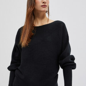 Sweter typu nietoperz czarny