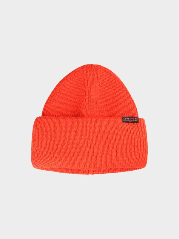 a2e24fe9aa337ce048e632c499becff90676635c 4F Czapka zimowa chłopięca - pomarańczowa