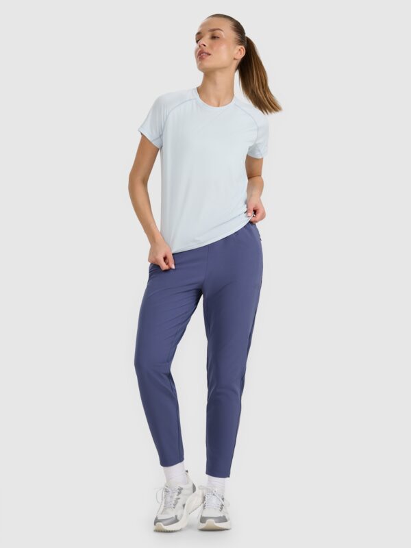 4F Koszulka do biegania w terenie szybkoschnąca damska - niebieska