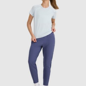 4F Koszulka do biegania w terenie szybkoschnąca damska - niebieska