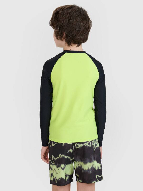 a4663462088248e56f47adfe6ceb1d1edd192c0e 4F Longsleeve do pływania z nadrukiem chłopięcy - zielony 122/128 (6-8 lat)