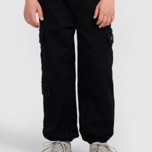 4F Spodnie casual cargo chłopięce - czarne 122 (6-7 lat)