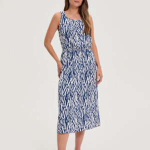 Wiskozowa sukienka niebieska