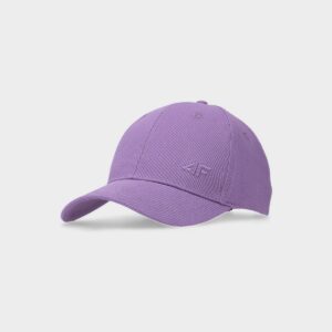 4F Czapka z daszkiem strapback uniseks - fioletowa