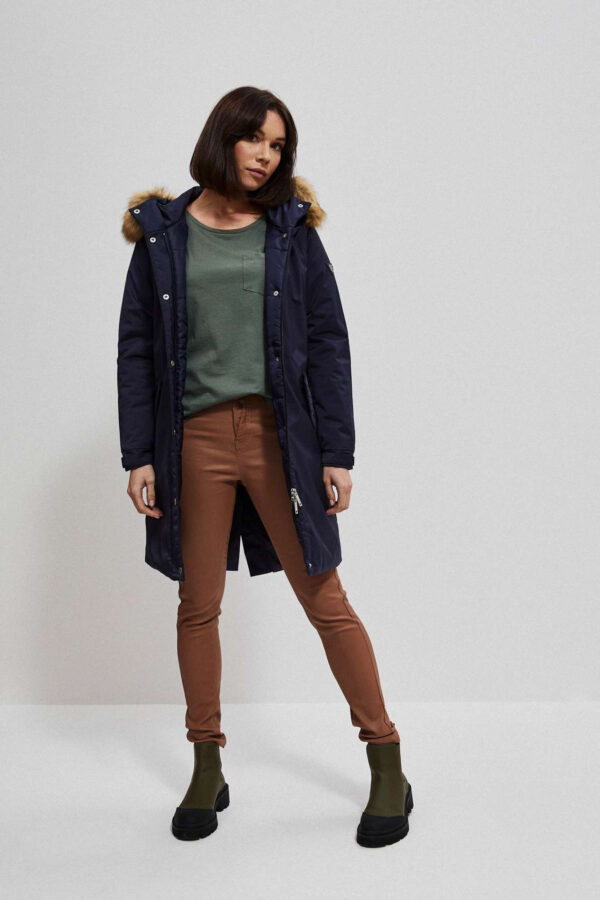 Pikowana kurtka z kapture