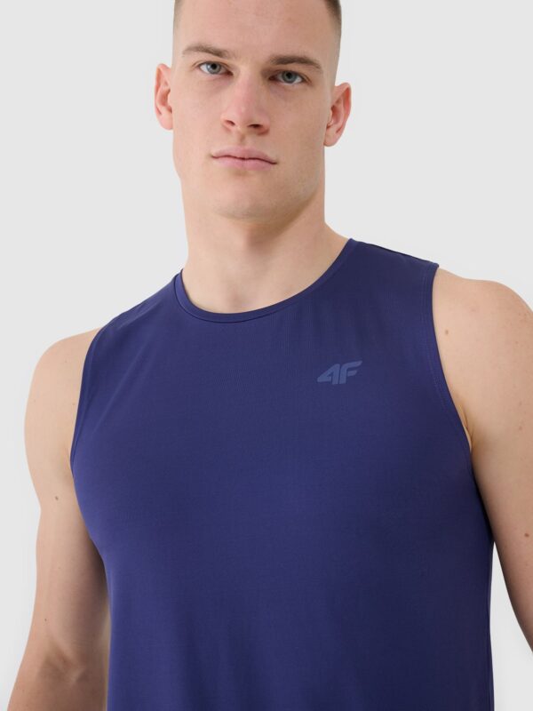 a56af3b4608e3bbffcbc024ff26c0a78146d77c5 4F Tank top regular szybkoschnący męski - granatowy