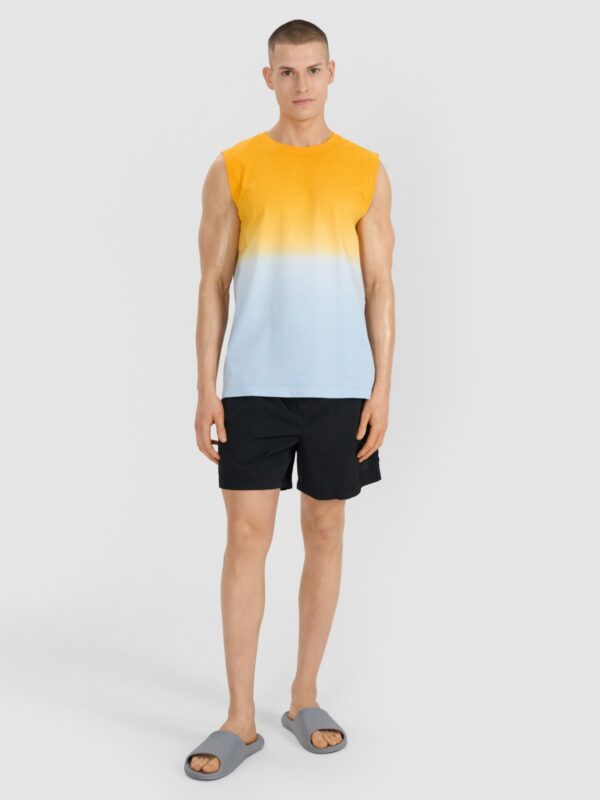 4F Tank top regular męski - pomarańczowy