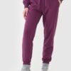 4F Spodnie dresowe joggery damskie - fioletowe