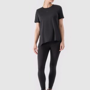 4F Koszulka treningowa ciążowa szybkoschnąca damska - czarna