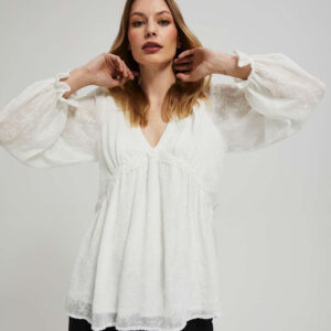 Koszula biała z bufiastymi rękawami