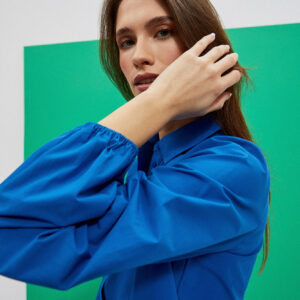 Koszulowa sukienka niebieska