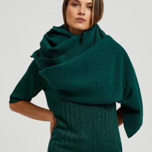 Prążkowany szal zielony