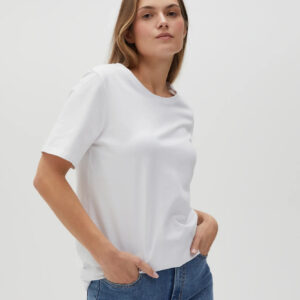 a91ccc2885cbef87f44b9ae3b7124354c1ebfba9 Gładki bawełniany t-shirt biały