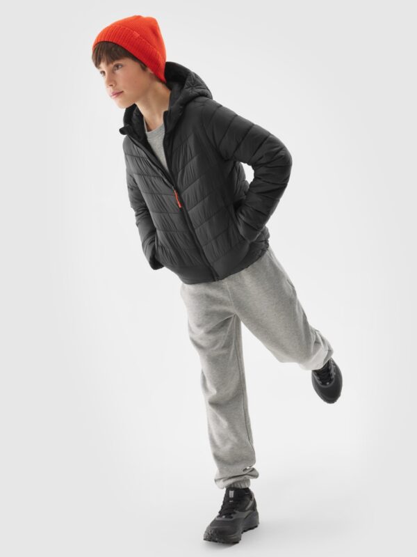 4F Kurtka puchowa z wypełnieniem syntetycznym chłopięca - czarna 128 (7-8 lat)