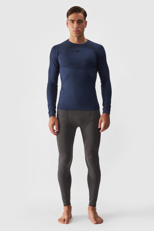 a9519ed12c0679395eed10d436581660887d81fb 4F Bielizna termoaktywna bezszwowa (góra) męska - granatowa