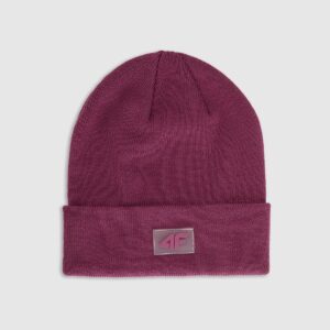 4F Czapka beanie dziecięca - fioletowa