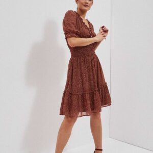 ab2a910f8ad7aba9f53a47483c014470544a153d Sukienka w groszki z falbaną