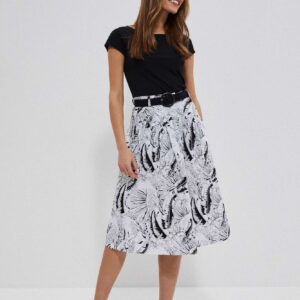 Wzorzysta spódnica czarno-biała