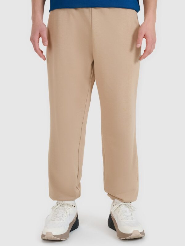 4F Spodnie dresowe joggery męskie - beżowe