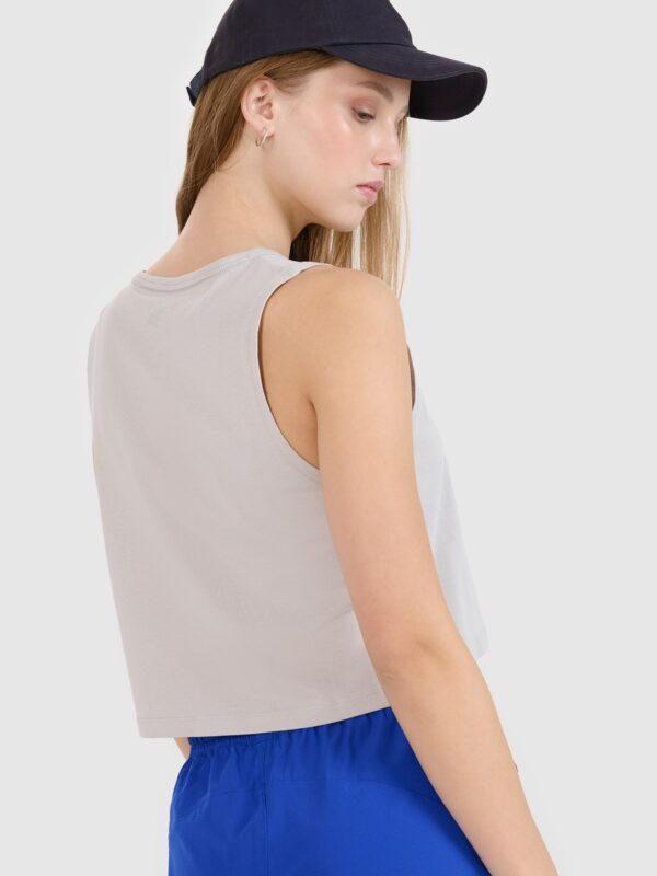 4F Top z nadrukiem damski - szary