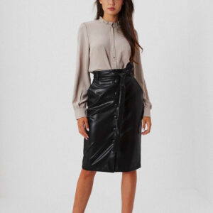Ołówkowa spódnica z imitacji skóry