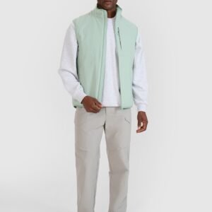 4F Bezrękawnik ze stójką męski - turkusowy