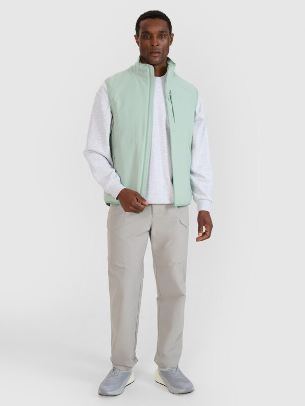 4F Bezrękawnik ze stójką męski - turkusowy