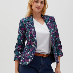 ac2898bd30de141905c98becb9e9a05a9f1a2757 Marynarka z rękawami 3/4 granatowa